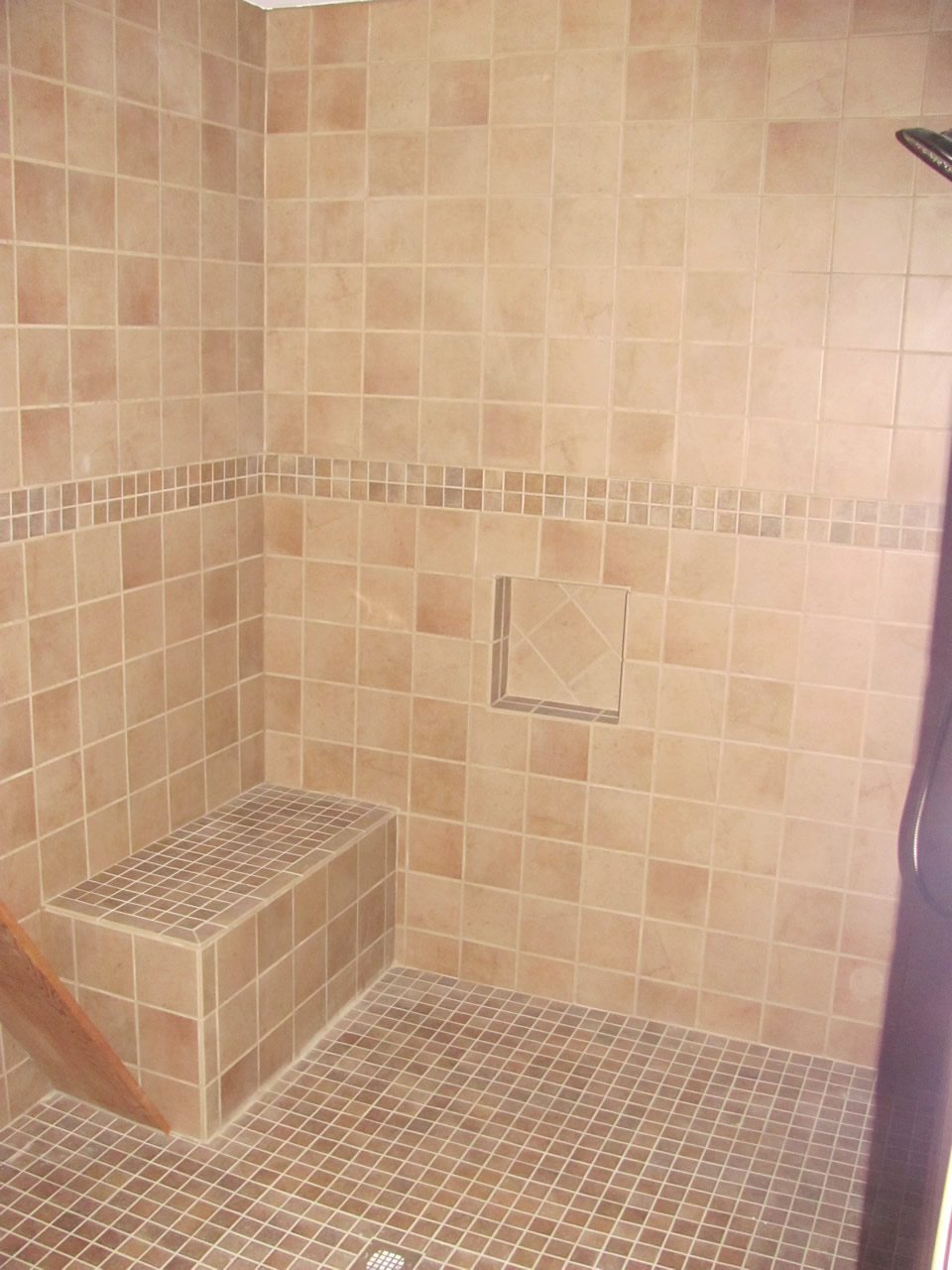 Custom tiled shower